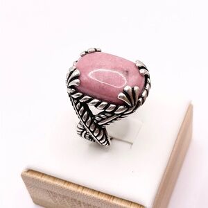 Size 7 Carolyn Pollack Rhodonite 925 Sterling Silver Ring